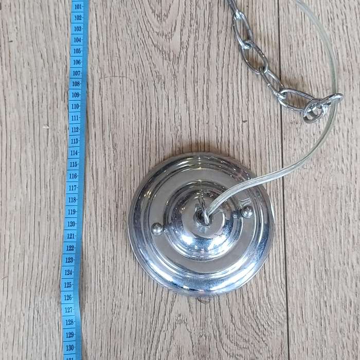 White metal Crystal decorated 5 arm chandelier