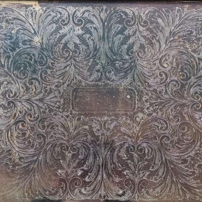 Vintage Silverplated serving tray with handles
