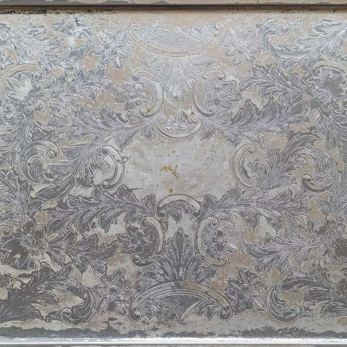 Vintage Silverplated serving tray with handles