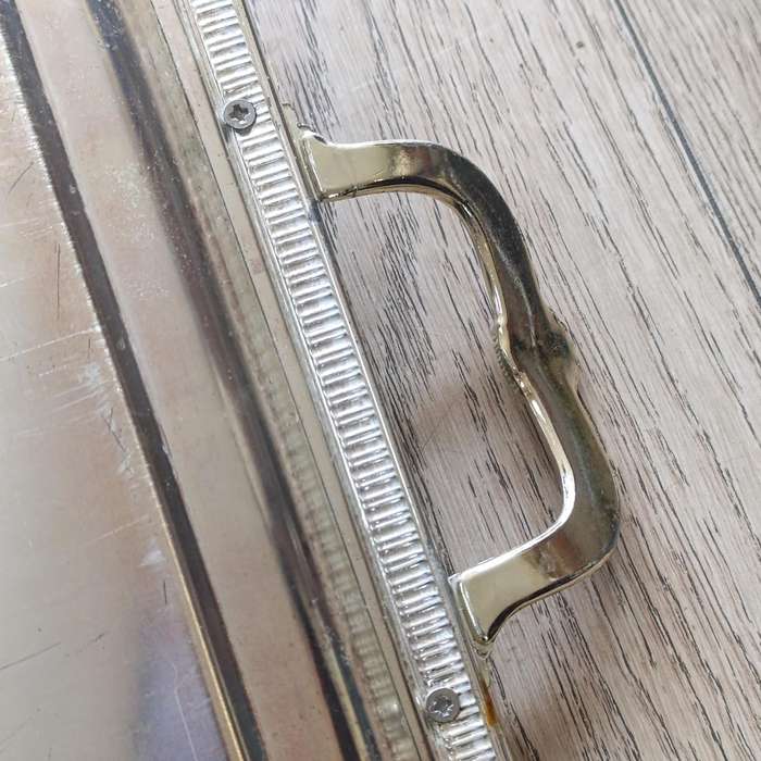 Vintage Silverplated serving tray with handles