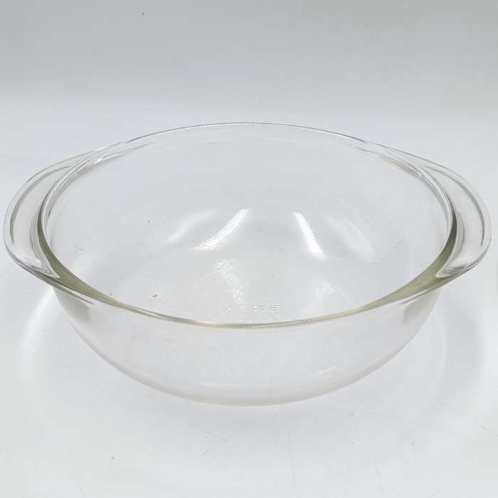 Vintage silverplated serving bowl with Pyrex glass inner and lid