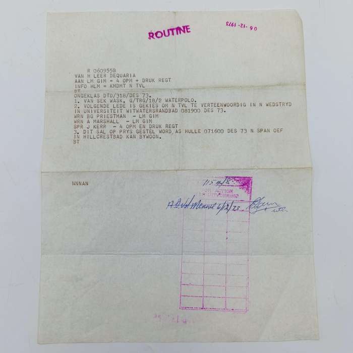SADF Pro Patria medal #50356 with certificate issued to 71274732 BT Cpl Bryan Garth Pristman