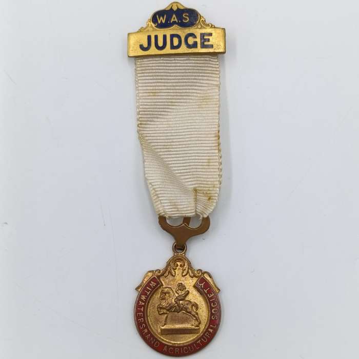 Witwatersrand Agricultural Society Judge medal 1936-37 - No. 547