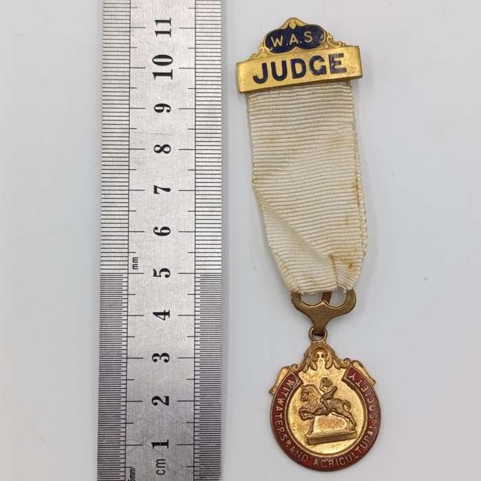 Witwatersrand Agricultural Society Judge medal 1936-37 - No. 547