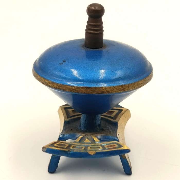 Vintage miniature Israeli metal and brass wheelbarrow ornament