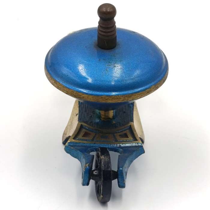 Vintage miniature Israeli metal and brass wheelbarrow ornament
