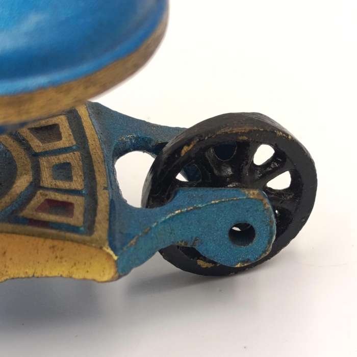 Vintage miniature Israeli metal and brass wheelbarrow ornament