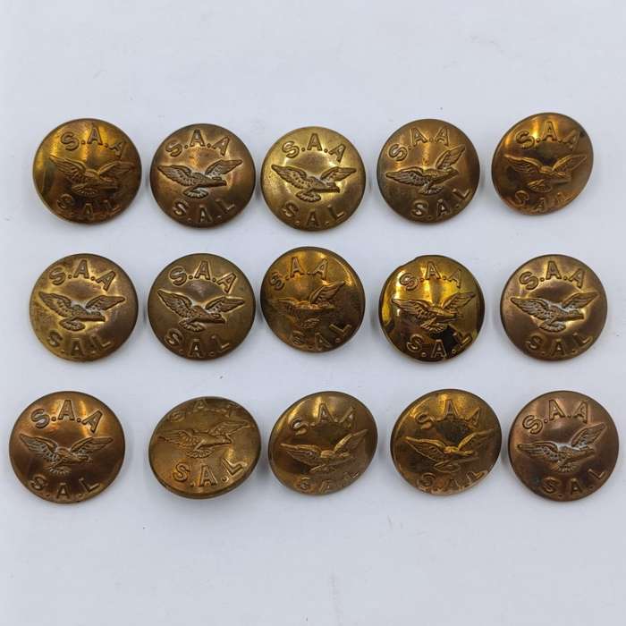 Lot of 15 Vintage SA Airways Uniform buttons
