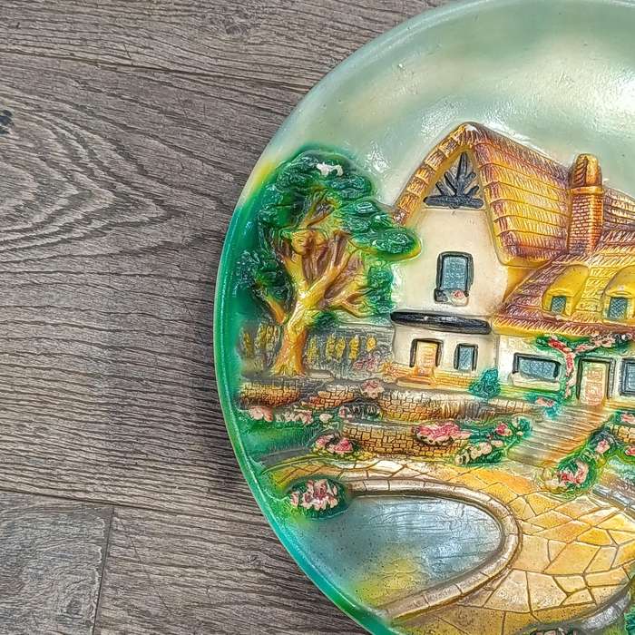 Vintage Dutch themed plaster wall plate