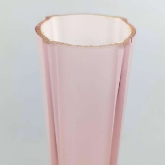 Beautiful glass Stanga Vase - pink and white