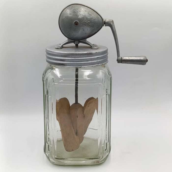 Antique Blow glass butter churn