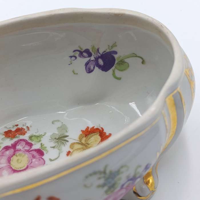 Antique German Ritzenhoff and Becker porcelain trinket bowl with figurines