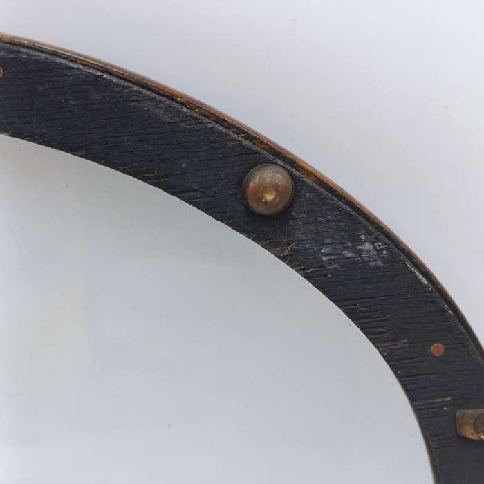 Antique oval tray with cutglass centre