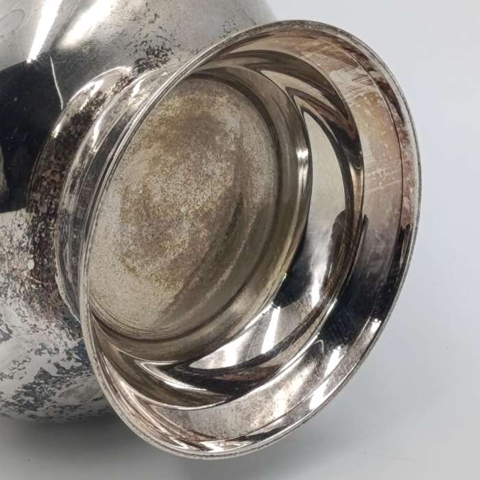 Silverplated mug given to Major Des Barker from the officers of 12 Squadron 1978-1984