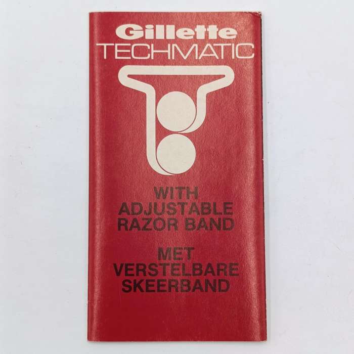Vintage Gillette Techmatic razor with 7 extra cartridges