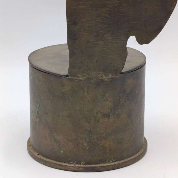 Vintage brass cannon shell trophy made for Namibia uitrek 1 April 1989