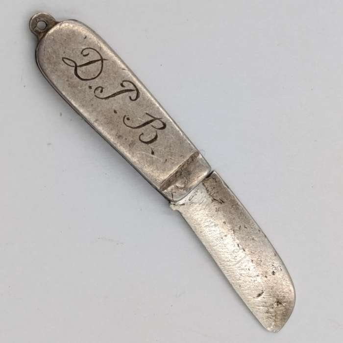 Boer War Trench art mini pocket knife, "99 Oorlog ' 02, D.J.B"