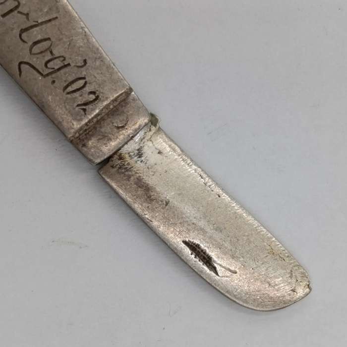 Boer War Trench art mini pocket knife, "99 Oorlog ' 02, D.J.B"