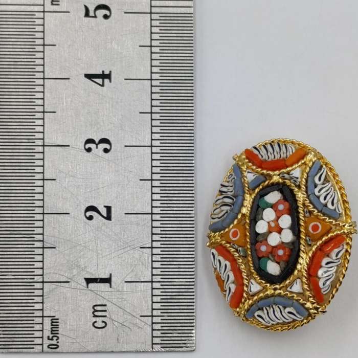 Italian vintage Millifiori brooch