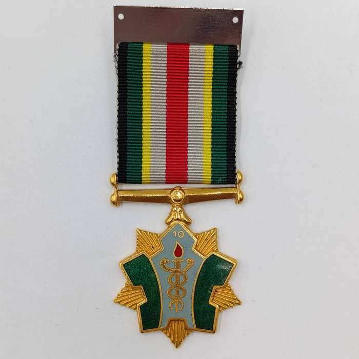 South African First Aid League 10 years medal