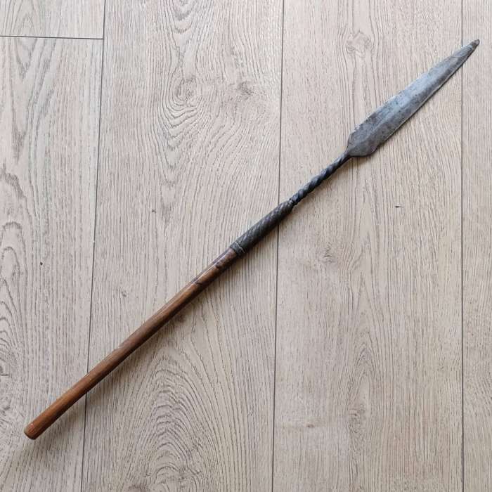 Vintage West African Spear with shortened shaft