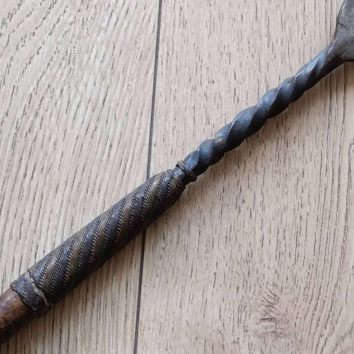Vintage West African Spear with shortened shaft