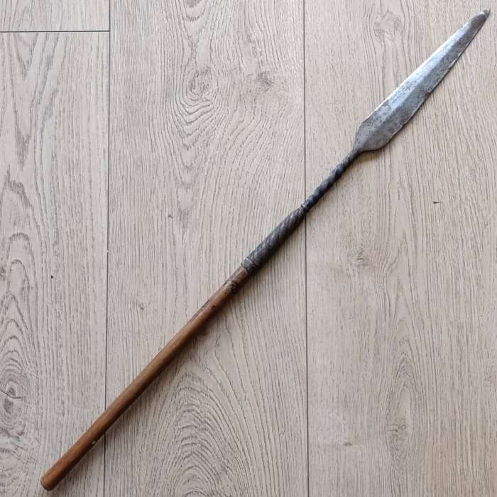 Vintage West African Spear with shortened shaft