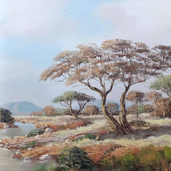 Beautiful WP Grobler landscape oil painting