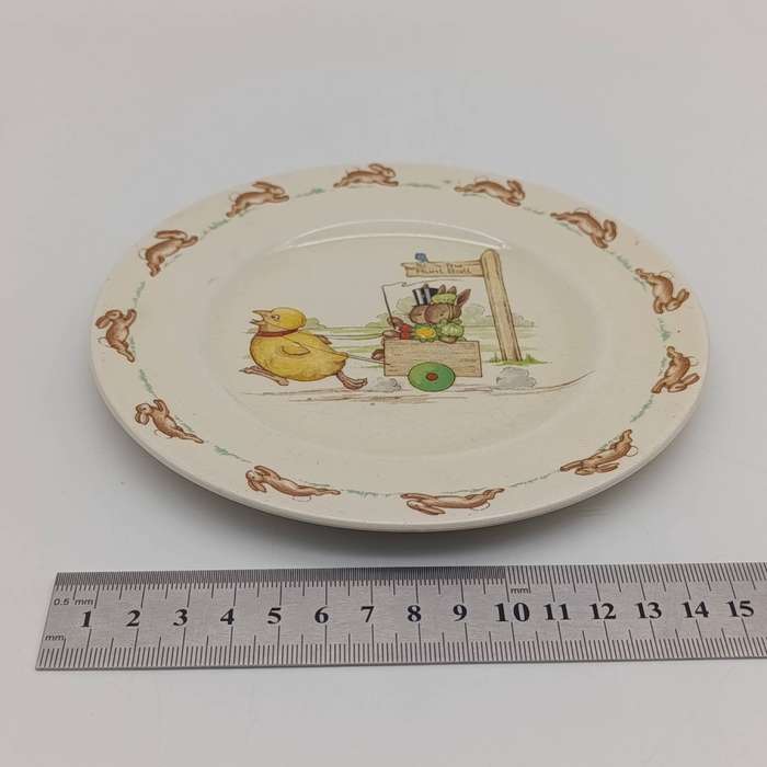Royal Doulton Bunnykins "To the Hunt Ball" porcelain sideplate