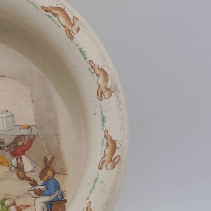 Royal Doulton Bunnykins Xmas menu porridge bowl