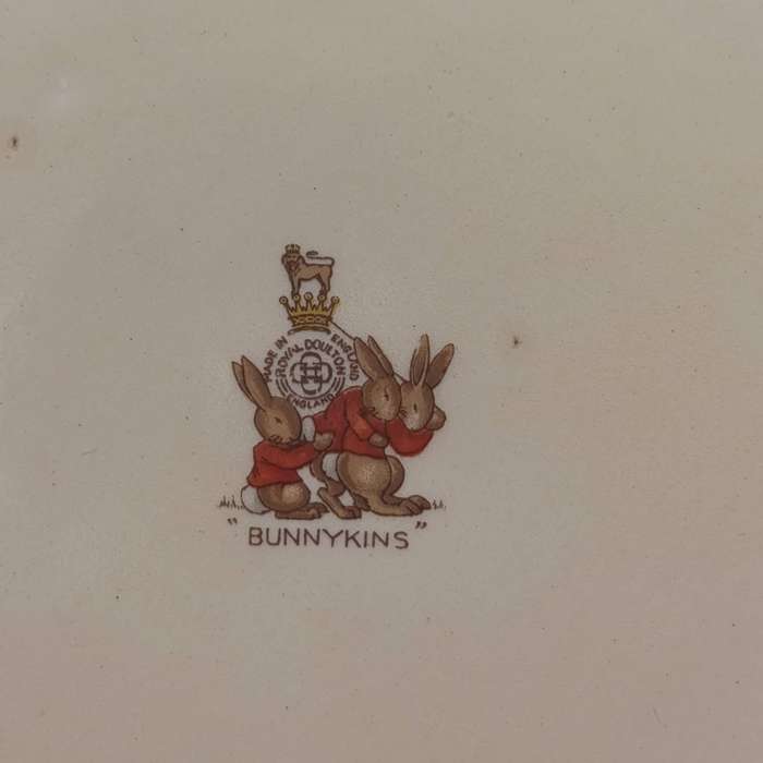 Royal Doulton Bunnykins Xmas menu porridge bowl