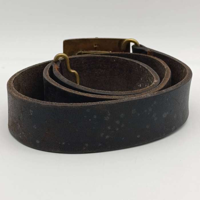 Boer War Victorian Royal Engineers officers belt with silver badge on buckle