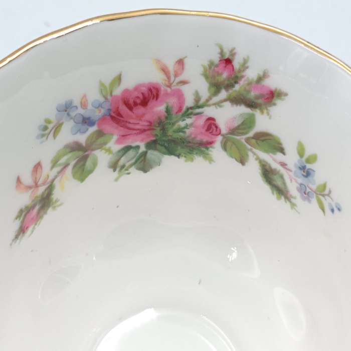 Vintage Royal Albert Moss Rose porcelain trio