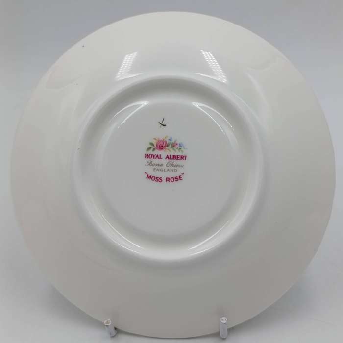Vintage Royal Albert Moss Rose porcelain trio