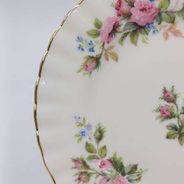 Vintage Royal Albert Moss Rose porcelain trio