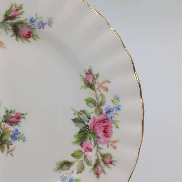 Vintage Royal Albert Moss Rose porcelain trio