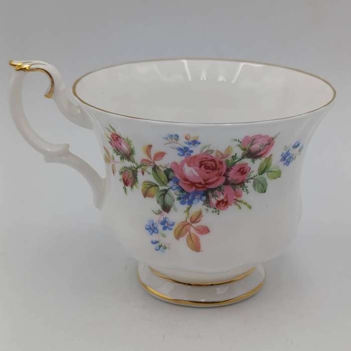 Vintage Royal Albert Moss Rose porcelain trio