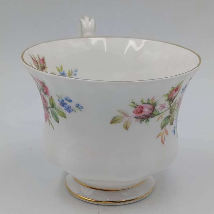 Vintage Royal Albert Moss Rose porcelain trio