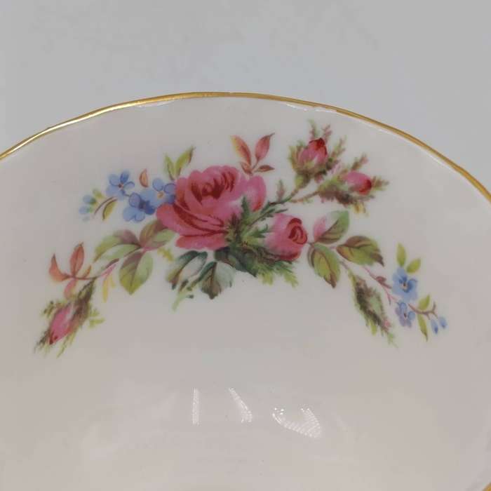 Vintage Royal Albert Moss Rose porcelain trio