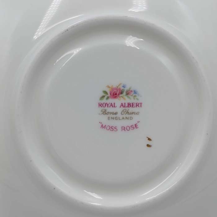 Vintage Royal Albert Moss Rose porcelain trio