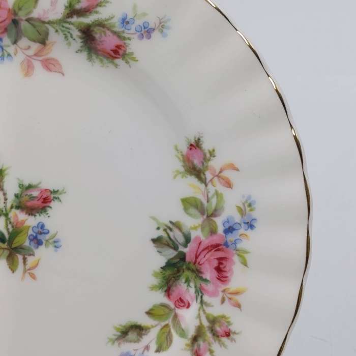 Vintage Royal Albert Moss Rose porcelain trio