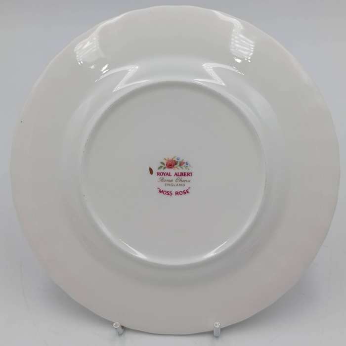 Vintage Royal Albert Moss Rose porcelain trio