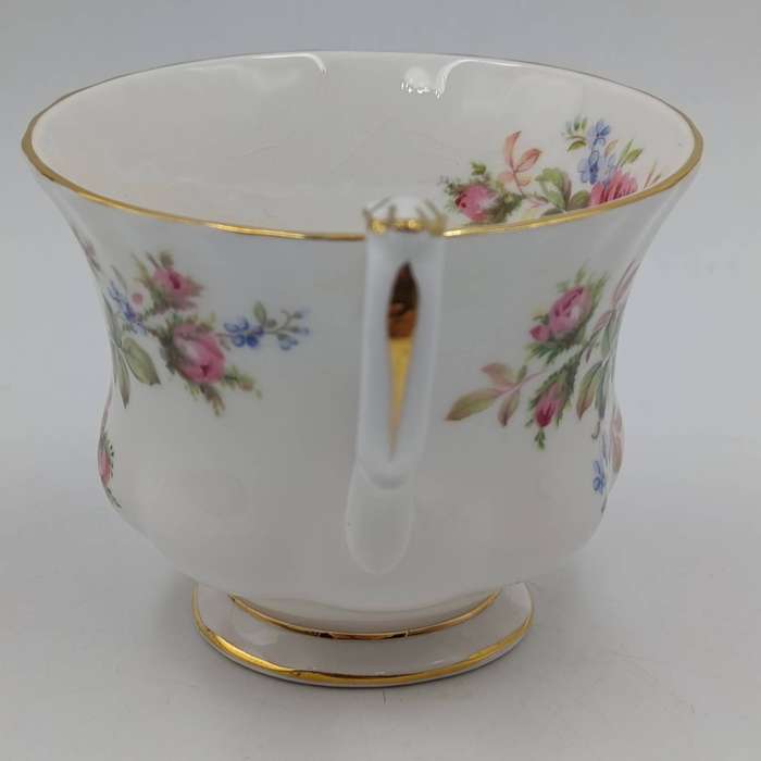 Vintage Royal Albert Moss Rose porcelain trio