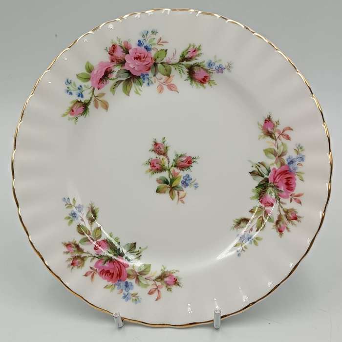 Vintage Royal Albert Moss Rose porcelain trio