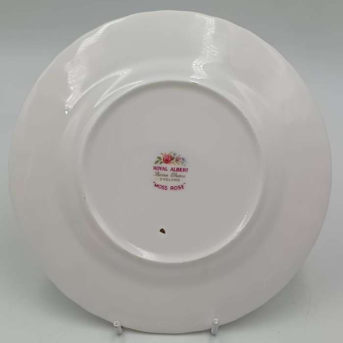 Vintage Royal Albert Moss Rose porcelain trio