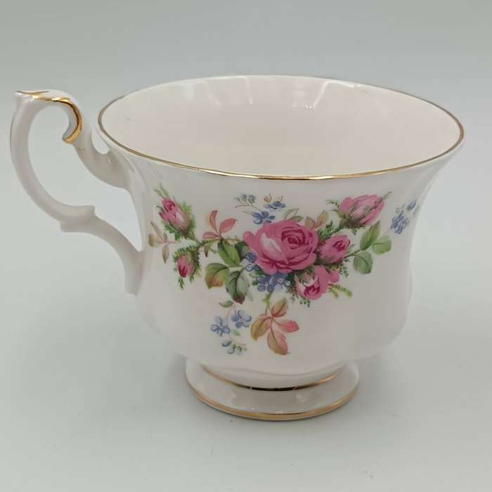 Vintage Royal Albert Moss Rose porcelain trio