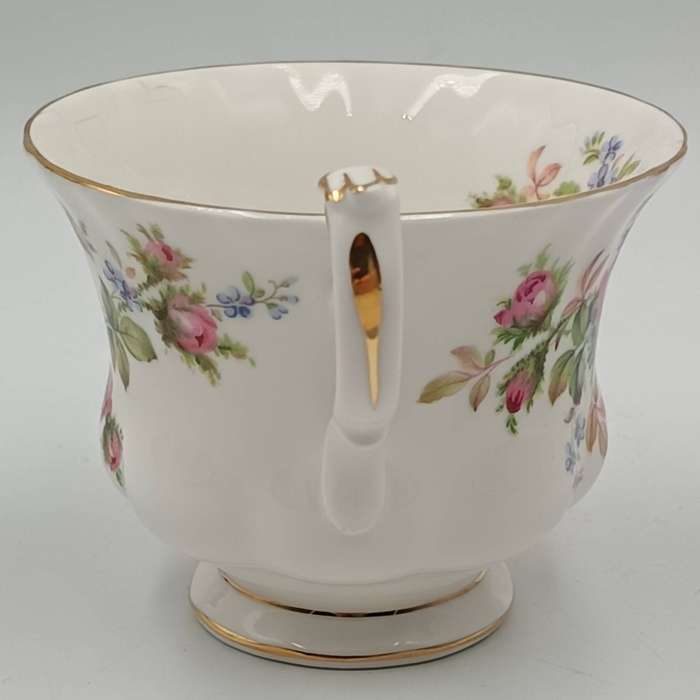 Vintage Royal Albert Moss Rose porcelain trio