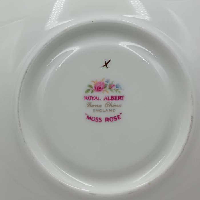 Vintage Royal Albert Moss Rose porcelain trio