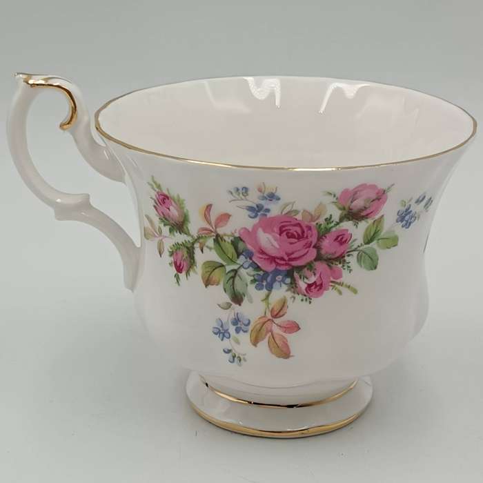 Vintage Royal Albert Moss Rose porcelain trio