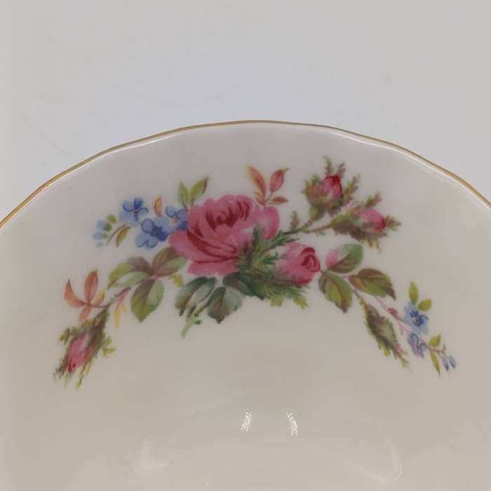 Vintage Royal Albert Moss Rose porcelain trio